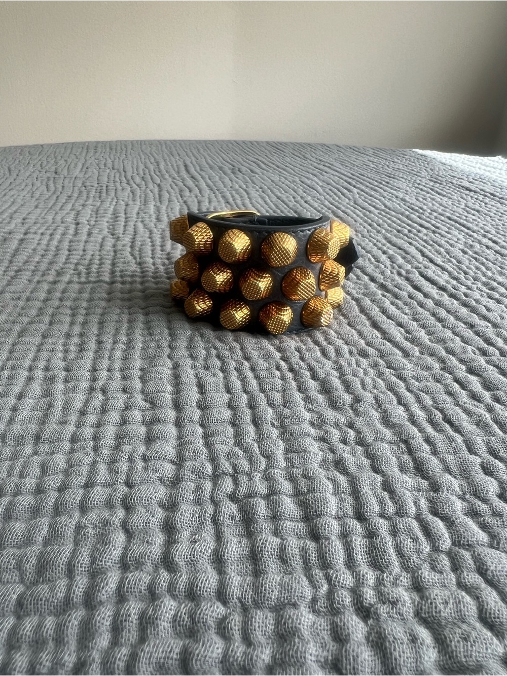 Balenciaga Leather Bracelet with Golf Studs